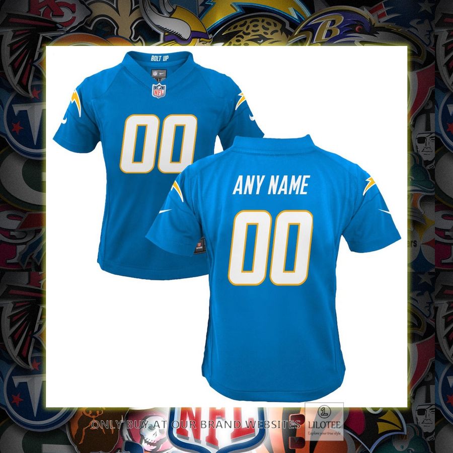 Personalized Los Angeles Chargers Nike Youth Powder Blue Football Jersey 7