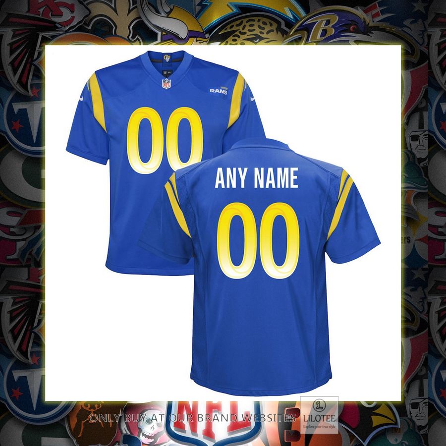 Personalized Los Angeles Rams Nike Youth Game Royal Football Jersey 7