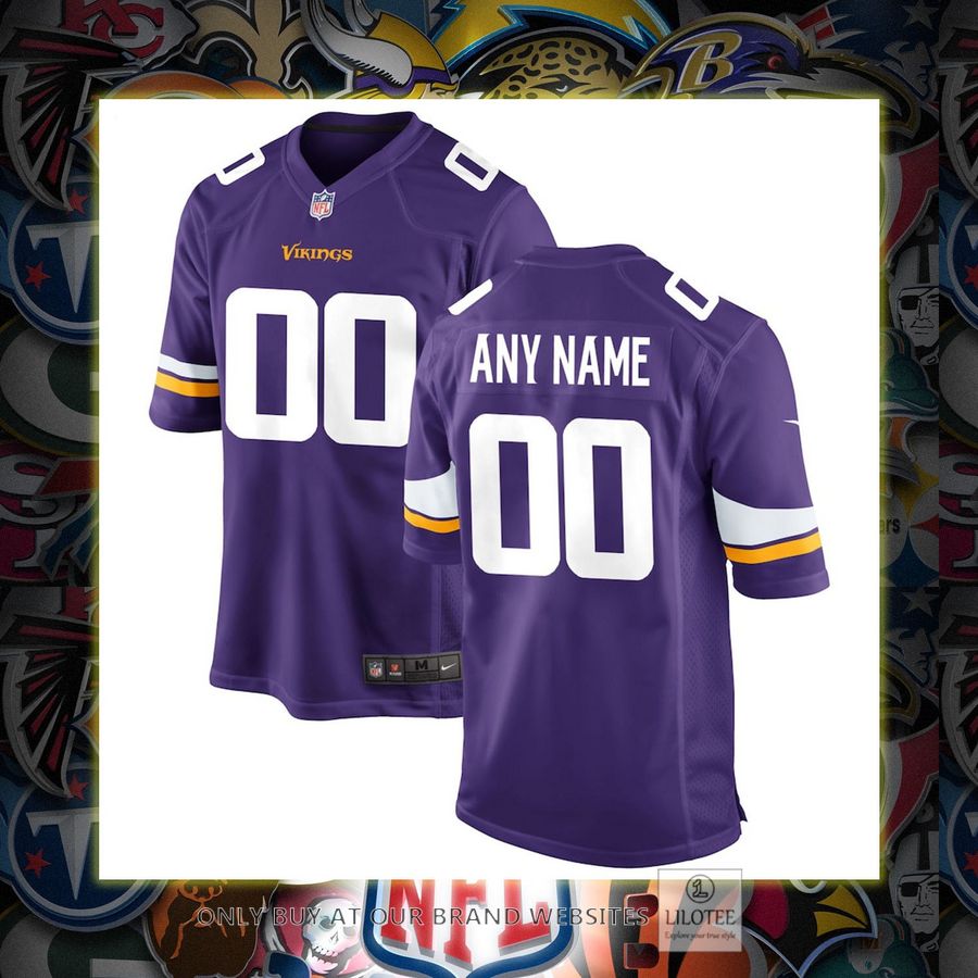 Personalized Minnesota Vikings Nike Purple Football Jersey 6