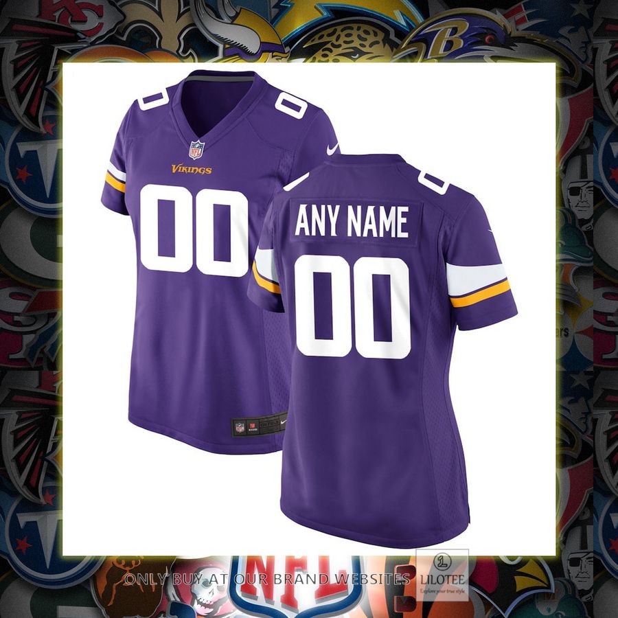 Personalized Minnesota Vikings Nike Women's Purple Football Jersey 6