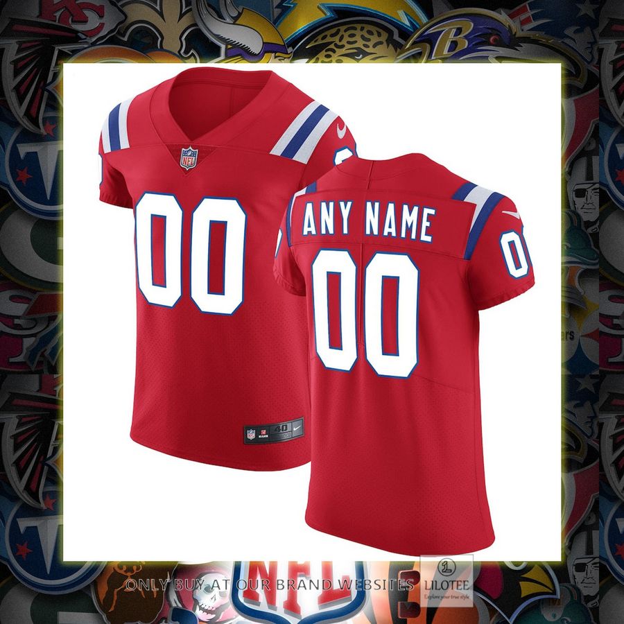 Personalized New England Patriots Nike Vapor Untouchable Elite Red Football Jersey 7