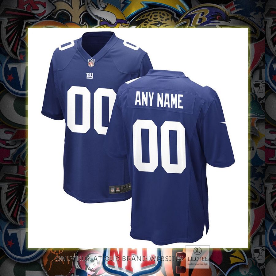Personalized New York Giants Nike Royal Football Jersey 6