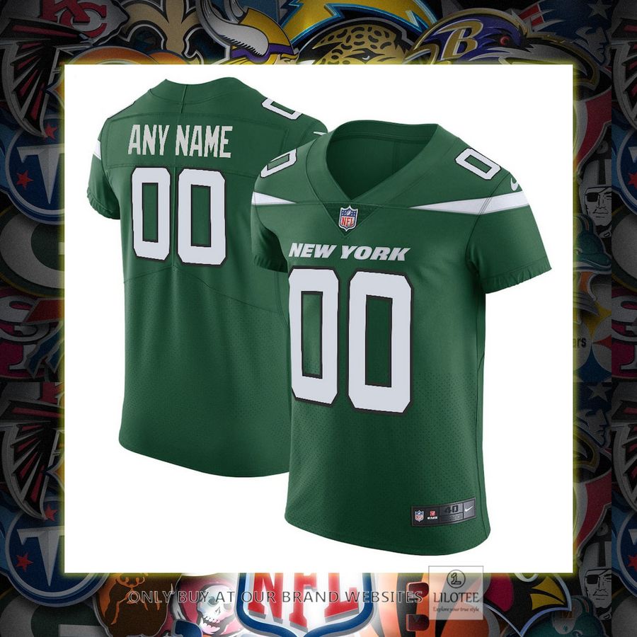 Personalized New York Jets Nike Vapor Untouchable Elite Gotham Green Football Jersey 6
