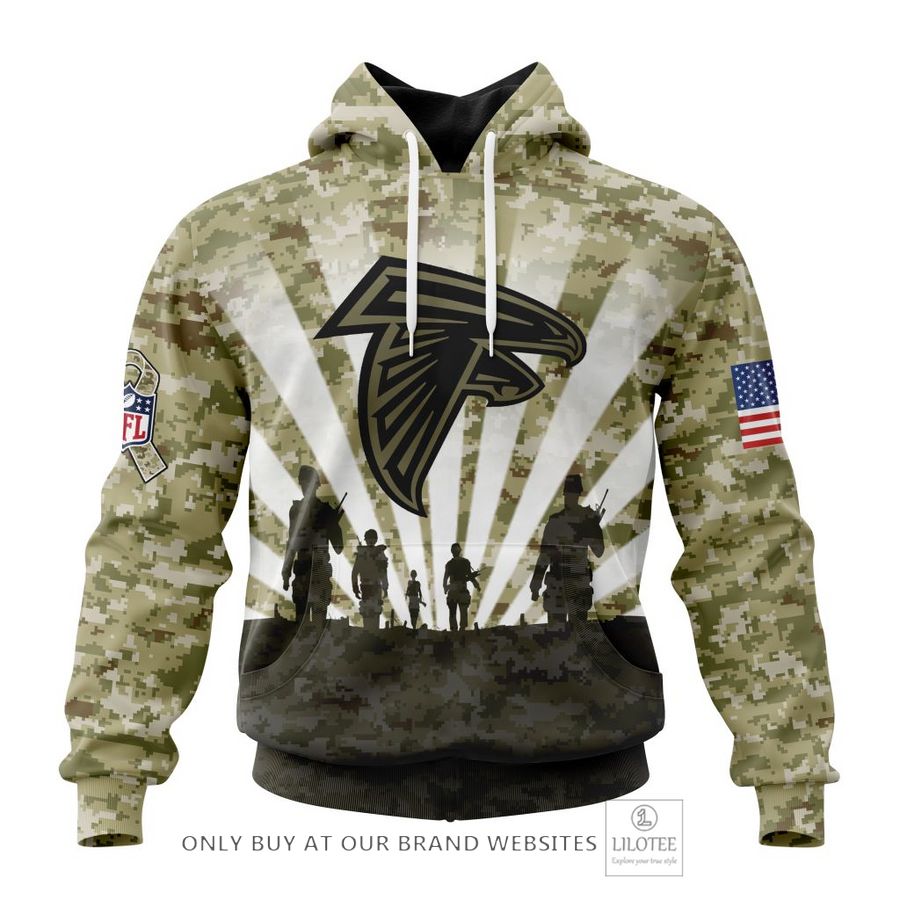 Personalized NFL Atlanta Falcons Salute To Service Honor Veterans And Their Families 3D Shirt, Hoodie 19