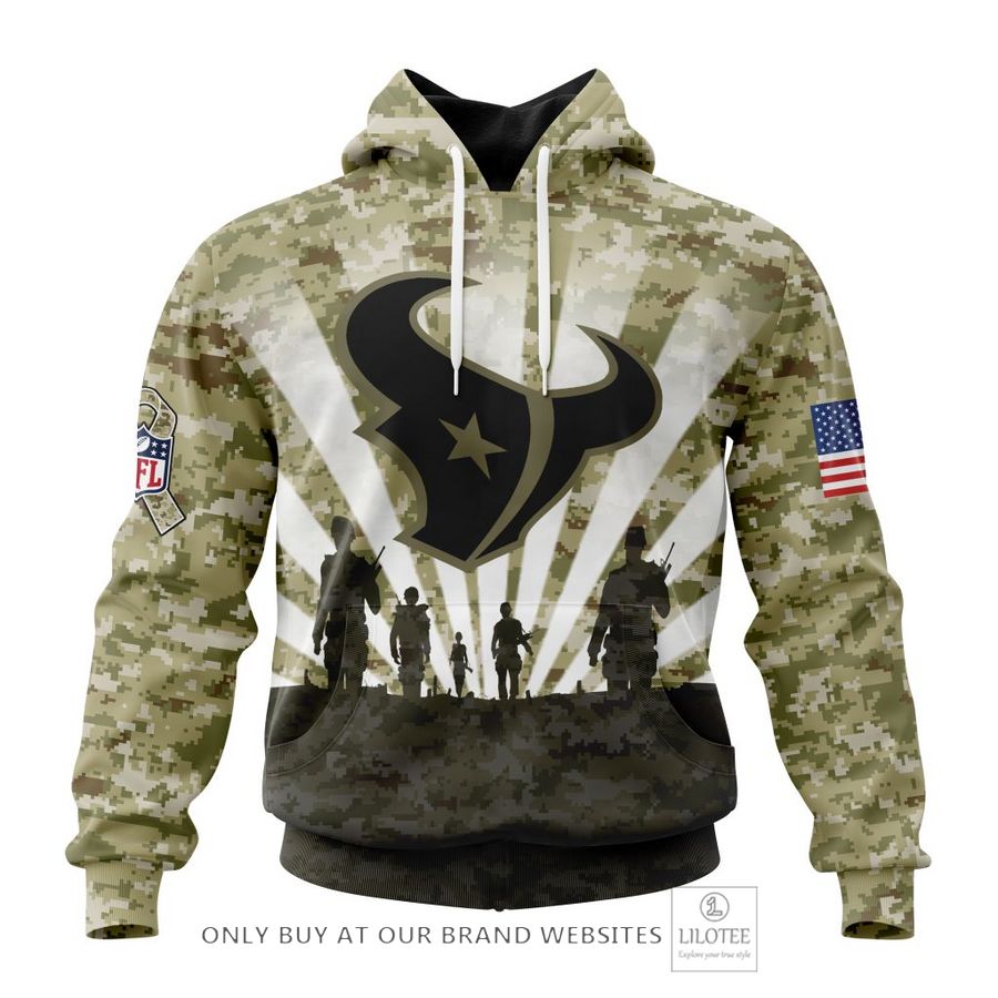 Personalized NFL Houston Texans Salute To Service Honor Veterans And Their Families 3D Shirt, Hoodie 18