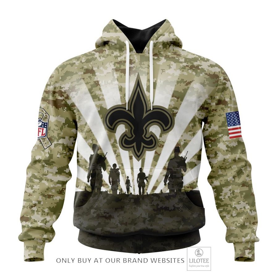Personalized NFL New Orleans Saints Salute To Service Honor Veterans And Their Families 3D Shirt, Hoodie 18