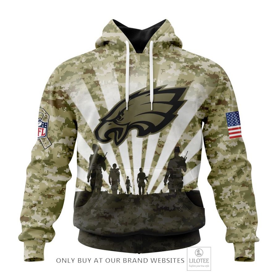 Personalized NFL Philadelphia Eagles Salute To Service Honor Veterans And Their Families 3D Shirt, Hoodie 19