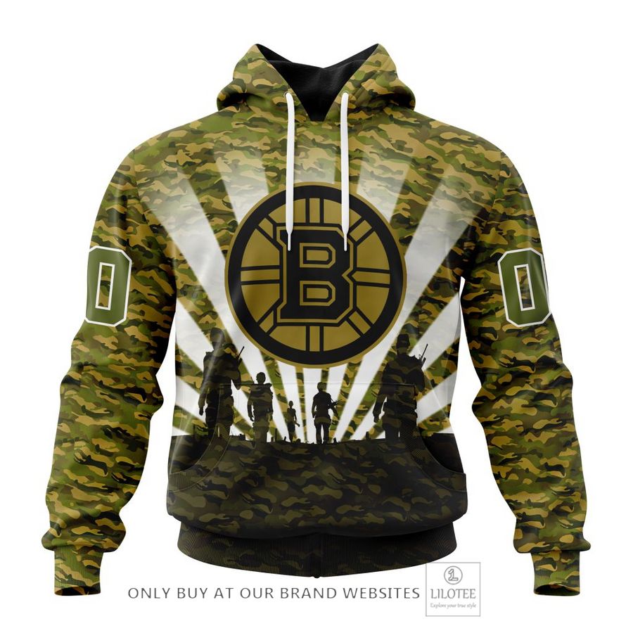 Personalized NHL Boston Bruins Special Military Camo Kits For Veterans Day And Rememberance Day 3D Shirt, Hoodie 19