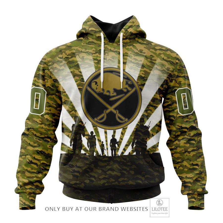 Personalized NHL Buffalo Sabres Special Military Camo Kits For Veterans Day And Rememberance Day 3D Shirt, Hoodie 18