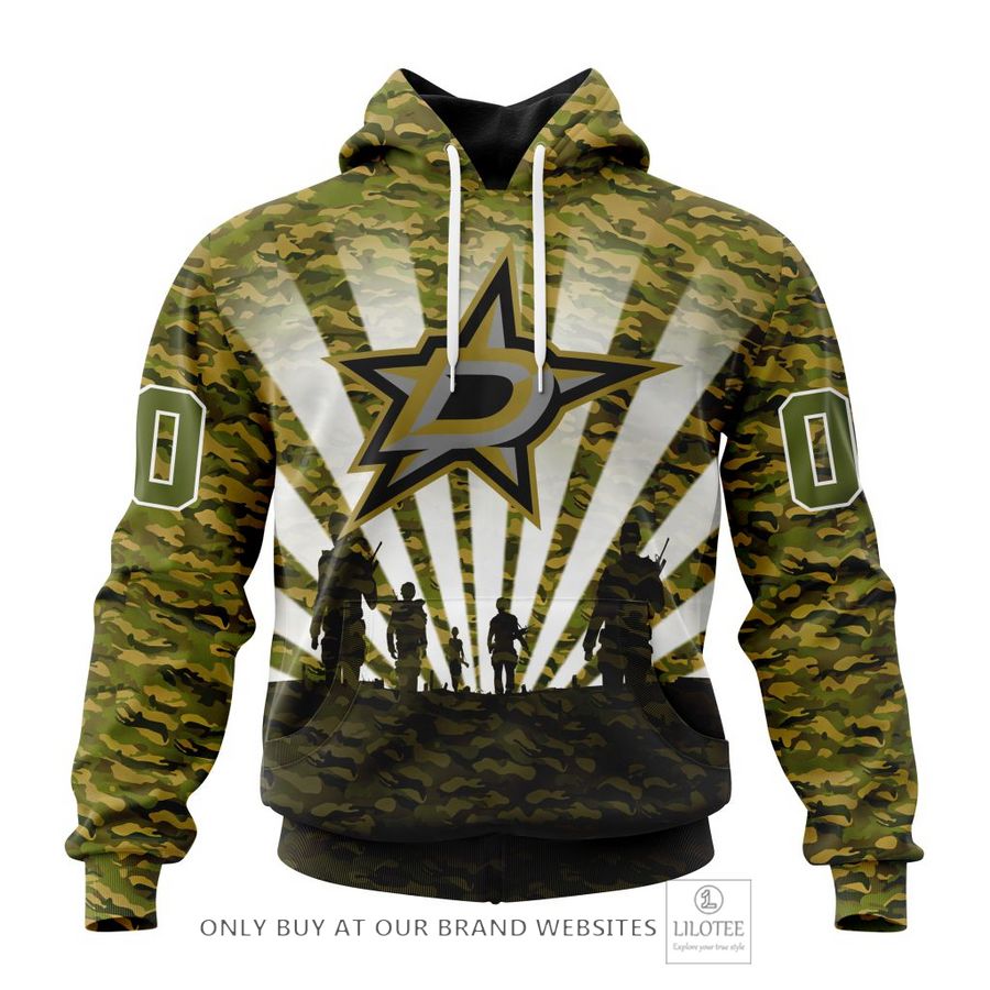 Personalized NHL Dallas Stars Special Military Camo Kits For Veterans Day And Rememberance Day 3D Shirt, Hoodie 18
