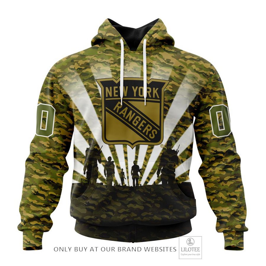 Personalized NHL New York Rangers Special Military Camo Kits For Veterans Day And Rememberance Day 3D Shirt, Hoodie 18