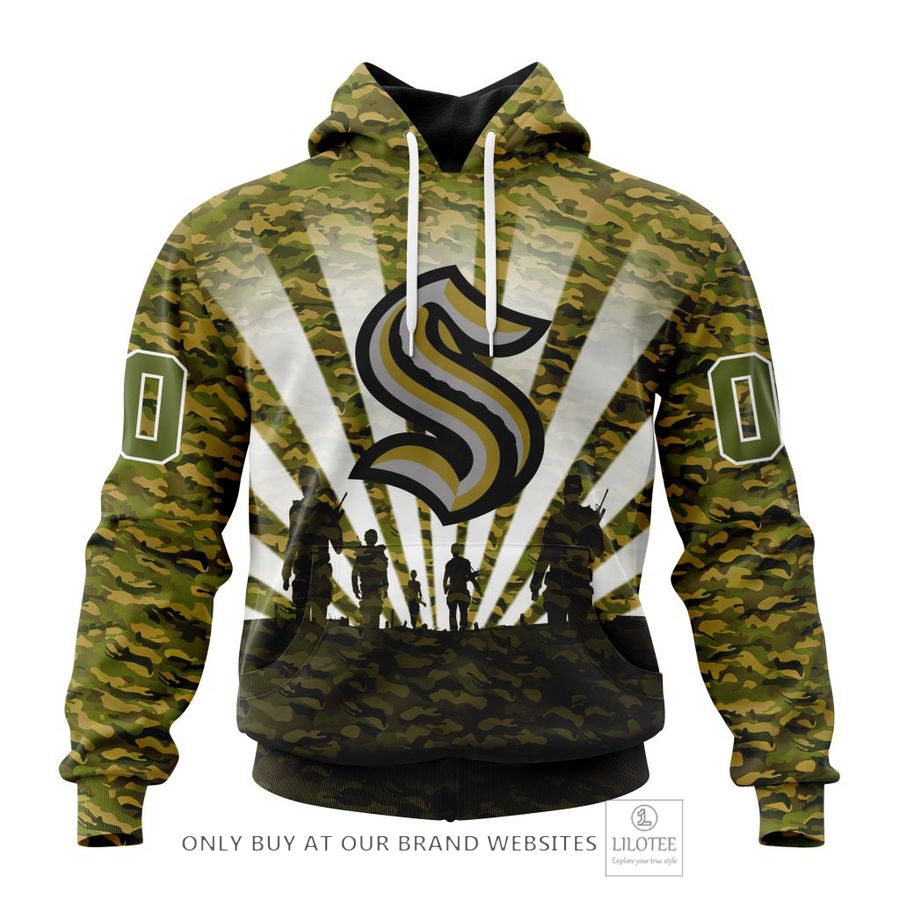 Personalized NHL Seattle Kraken Special Military Camo Kits For Veterans Day And Rememberance Day 3D Shirt, Hoodie 19