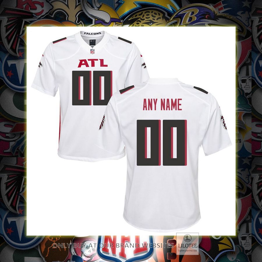 Personalized Nike Atlanta Falcons Youth White Football Jersey 6