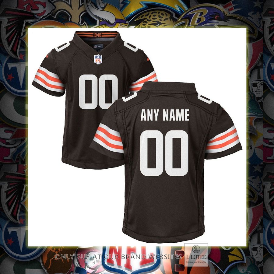 Personalized Nike Cleveland Browns Youth Brown Football Jersey 6