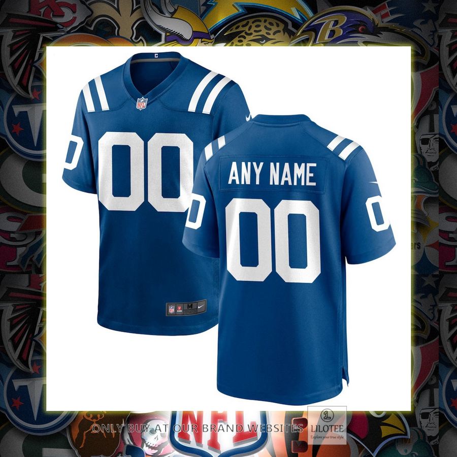 Personalized Nike Indianapolis Colts Game Royal Football Jersey 6