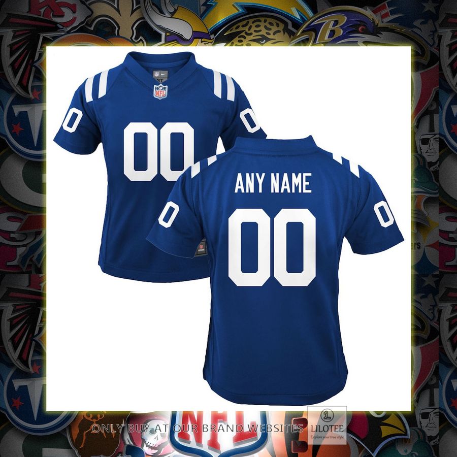 Personalized Nike Indianapolis Colts Youth Royal Football Jersey 7