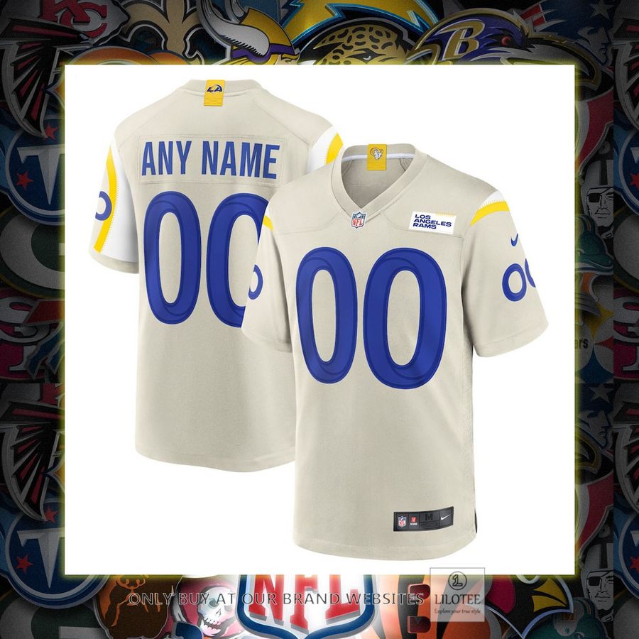 Personalized Nike Los Angeles Rams Game Bone Football Jersey 7