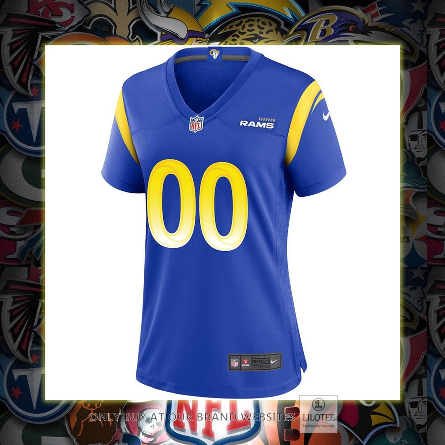 Alternative view of Personalized Nike Los Angeles Rams Womens Game Royal Football Jersey