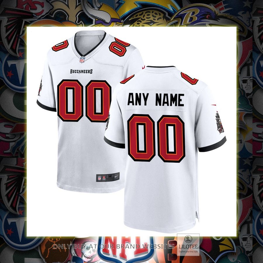 Personalized Nike Tampa Bay Buccaneers White Football Jersey 7