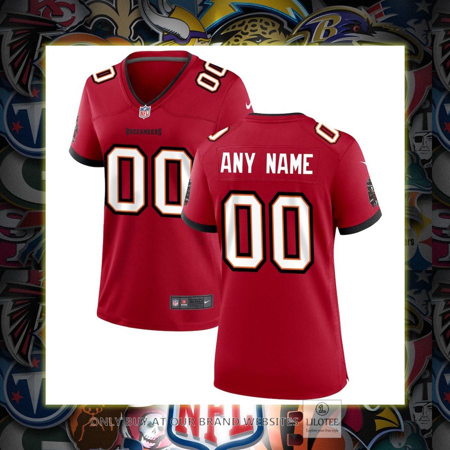 Personalized Nike Tampa Bay Buccaneers Women's Red Football Jersey 7