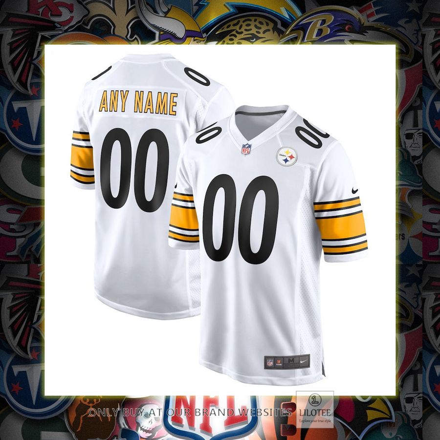 Personalized Pittsburgh Steelers Nike Game White Football Jersey 6