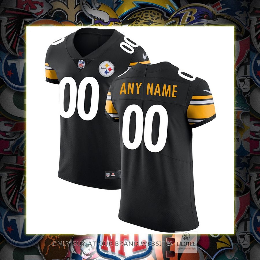 Personalized Pittsburgh Steelers Nike Vapor Untouchable Elite Black Football Jersey 6