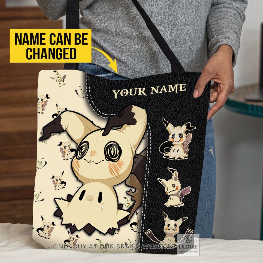 Personalized Pokemon Mimikyu Black All Over Tote bag 3