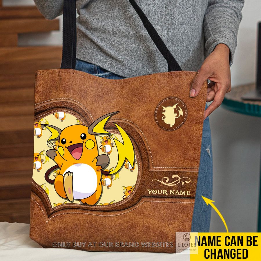 Personalized Pokemon Raichu All Over Tote bag 3