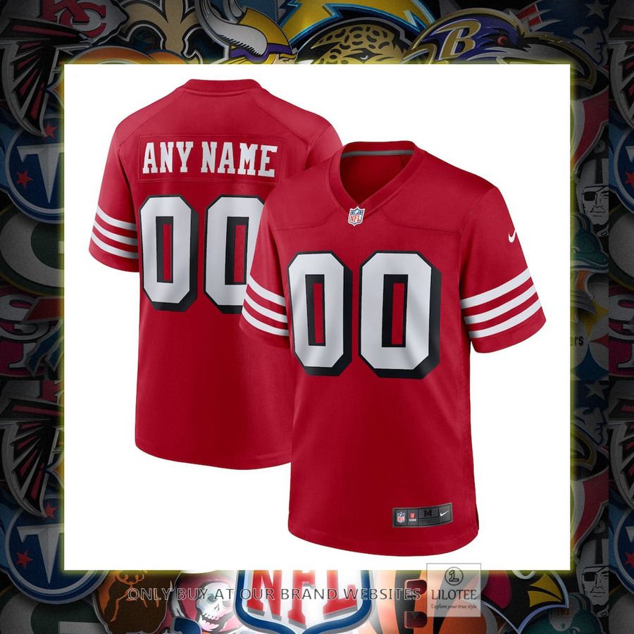 Personalized San Francisco 49ers Nike Alternate Scarlet Football Jersey 6