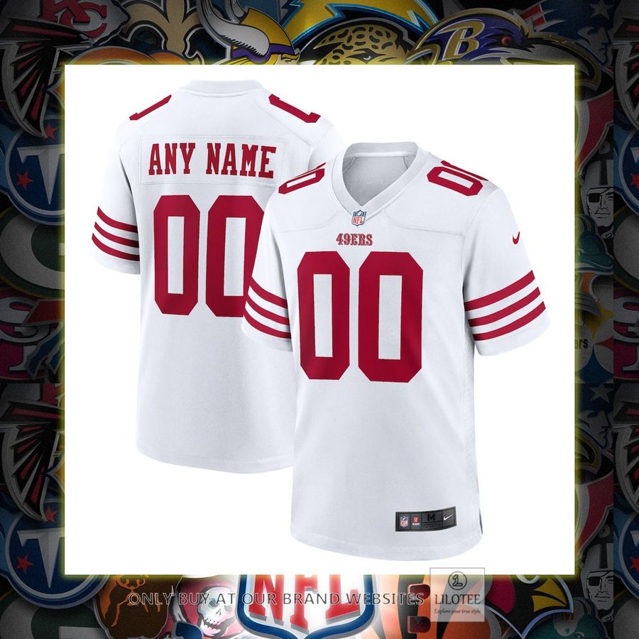 Personalized San Francisco 49ers Nike Game Player White Football Jersey 6