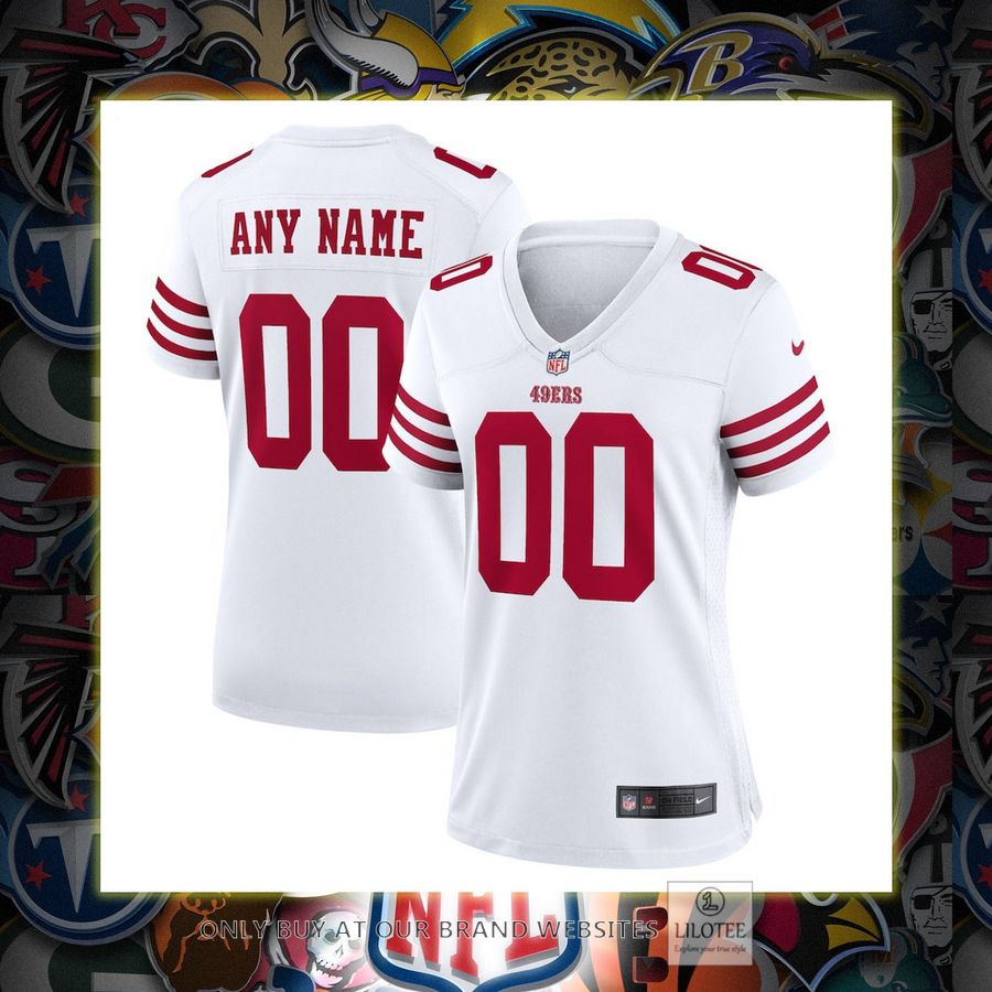 Personalized San Francisco 49ers Nike Women's Game White Football Jersey 7