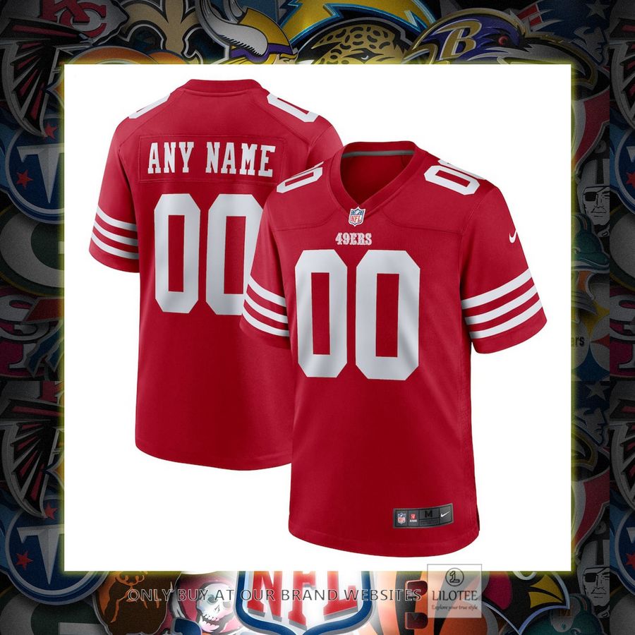 Personalized San Francisco 49ers Nike Youth Game Scarlet Football Jersey 6
