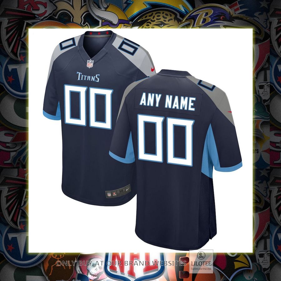 Personalized Tennessee Titans Nike Navy Football Jersey 6