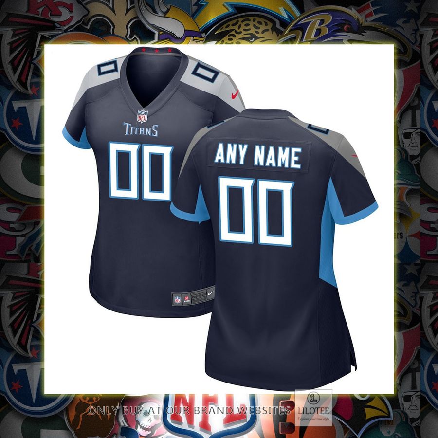 Personalized Tennessee Titans Nike Women's Navy Football Jersey 7