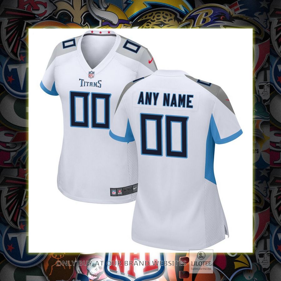 Personalized Tennessee Titans Nike Women's White Football Jersey 6