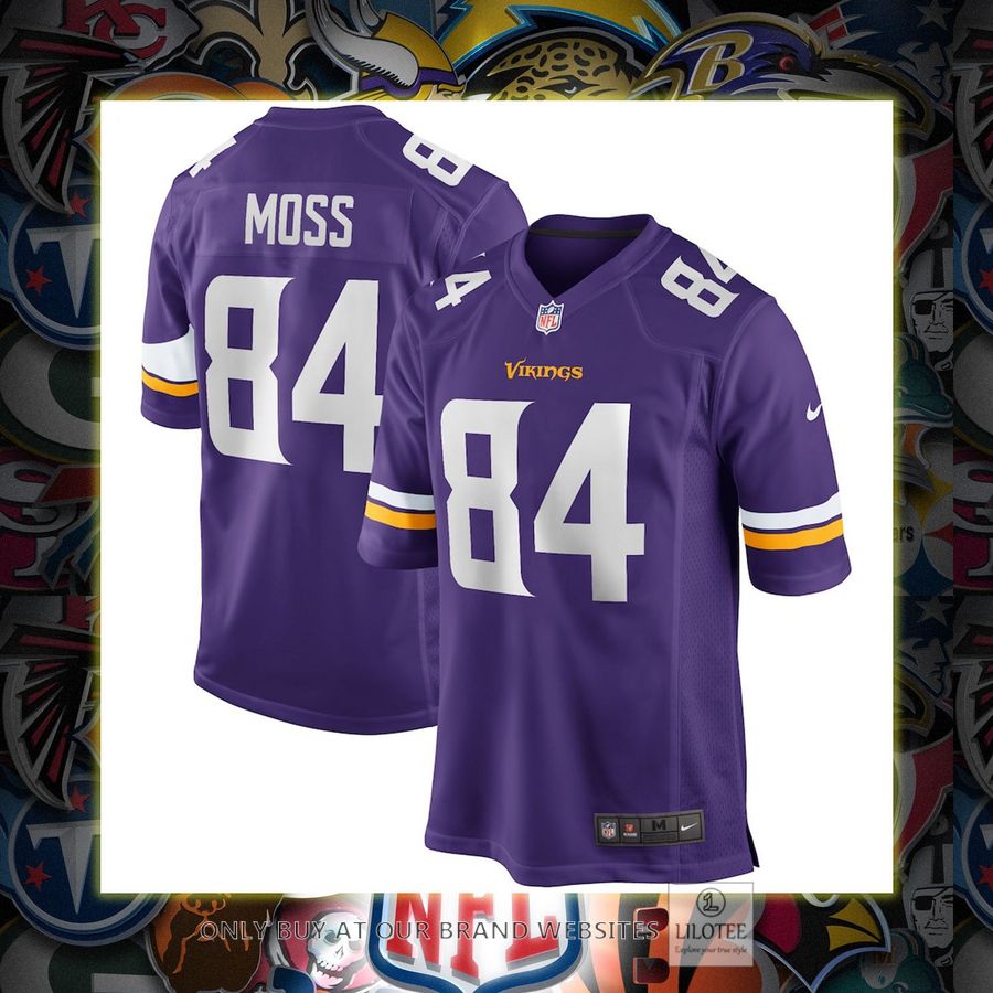 Randy Moss Minnesota Vikings Nike Game Retired Player Purple Football Jersey 7