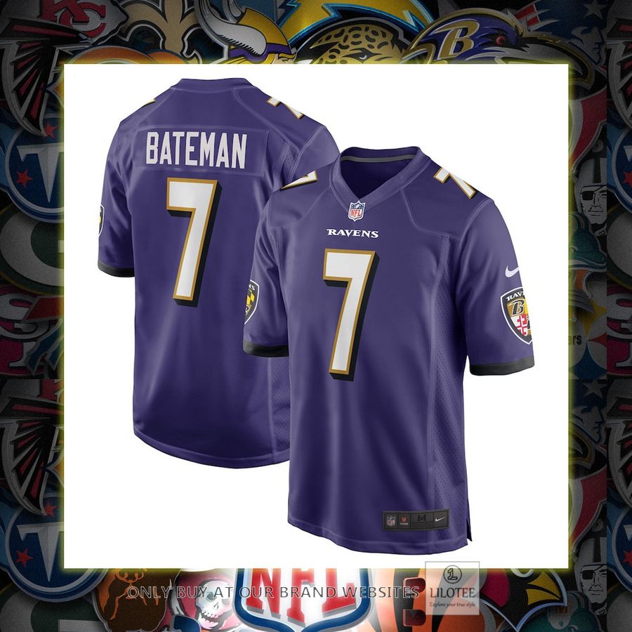 Rashod Bateman Baltimore Ravens Nike Game Player Purple Football Jersey 7