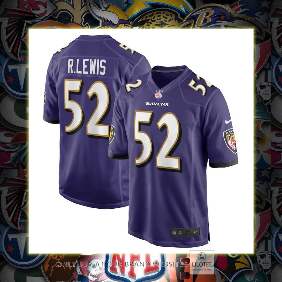 Ray Lewis Baltimore Ravens Nike Retired Player Game Purple Football Jersey 7