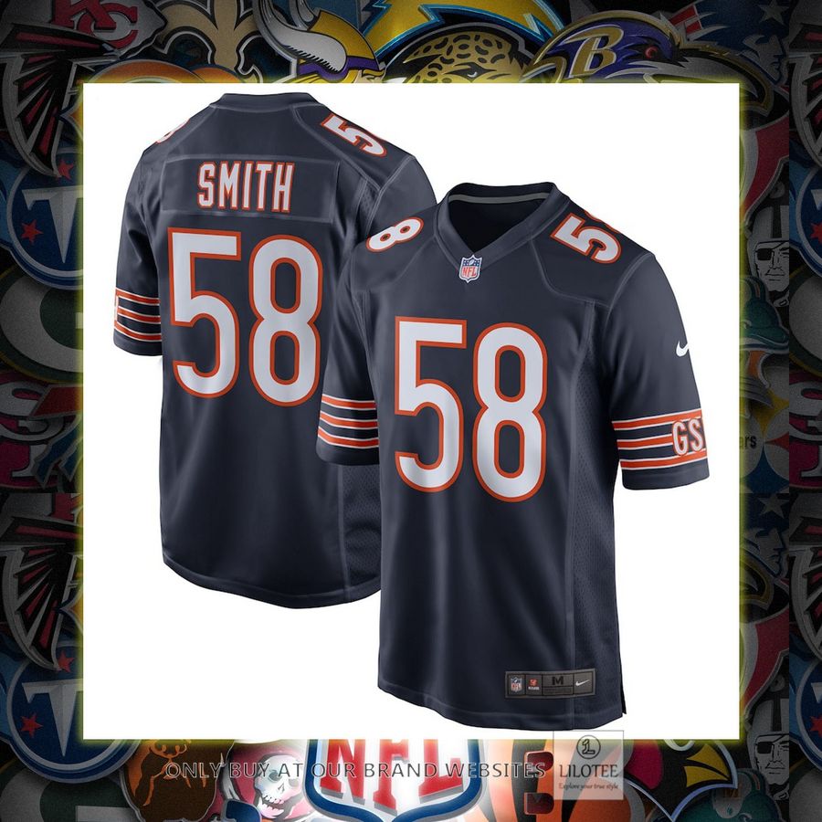 Roquan Smith Chicago Bears Nike Game Navy Football Jersey 6