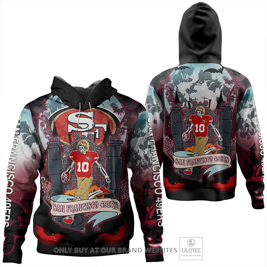 San Francisco 49ers Skull Halloween 3D Shirt, hoodie 8