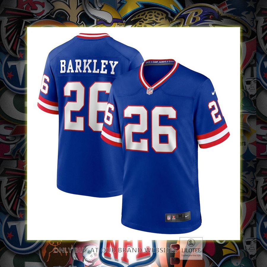 Saquon Barkley New York Giants Nike Classic Player Game Royal Football Jersey 7