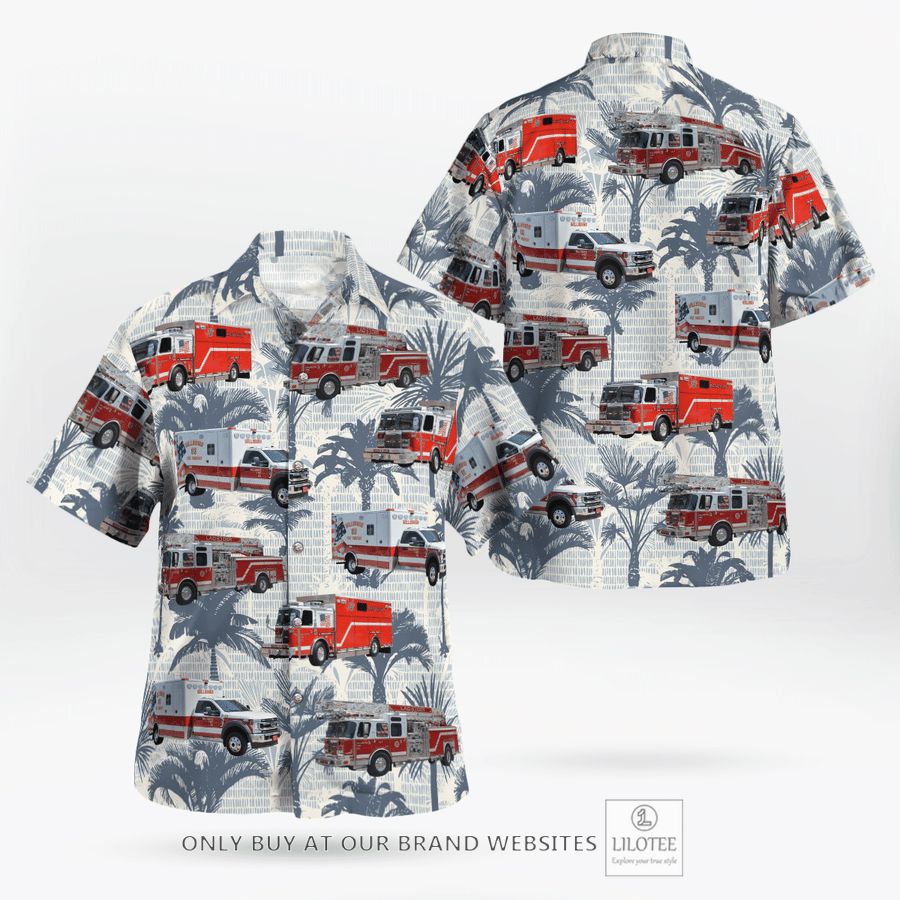 Alternative view of Sussex County, Delaware, Millsboro Fire Company Hawaiian Shirt