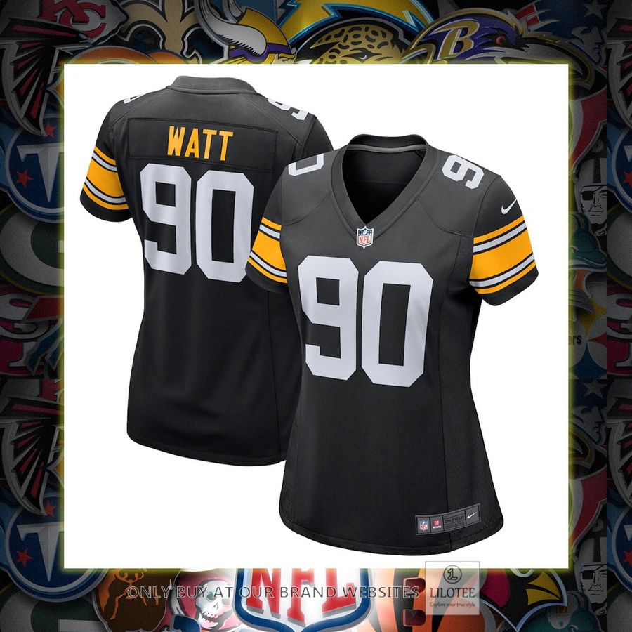 T.J. Watt Pittsburgh Steelers Nike Women's Alternate Black Football Jersey 6