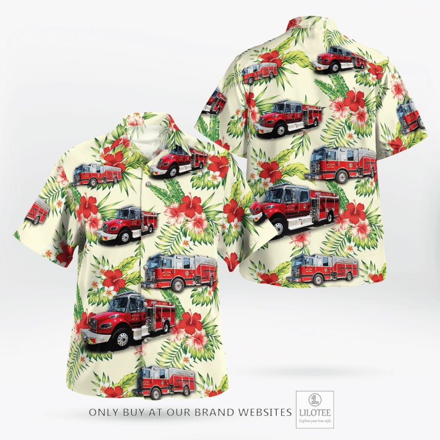 Alternative view of Texas Bullard Fire Department Hawaiian Shirt