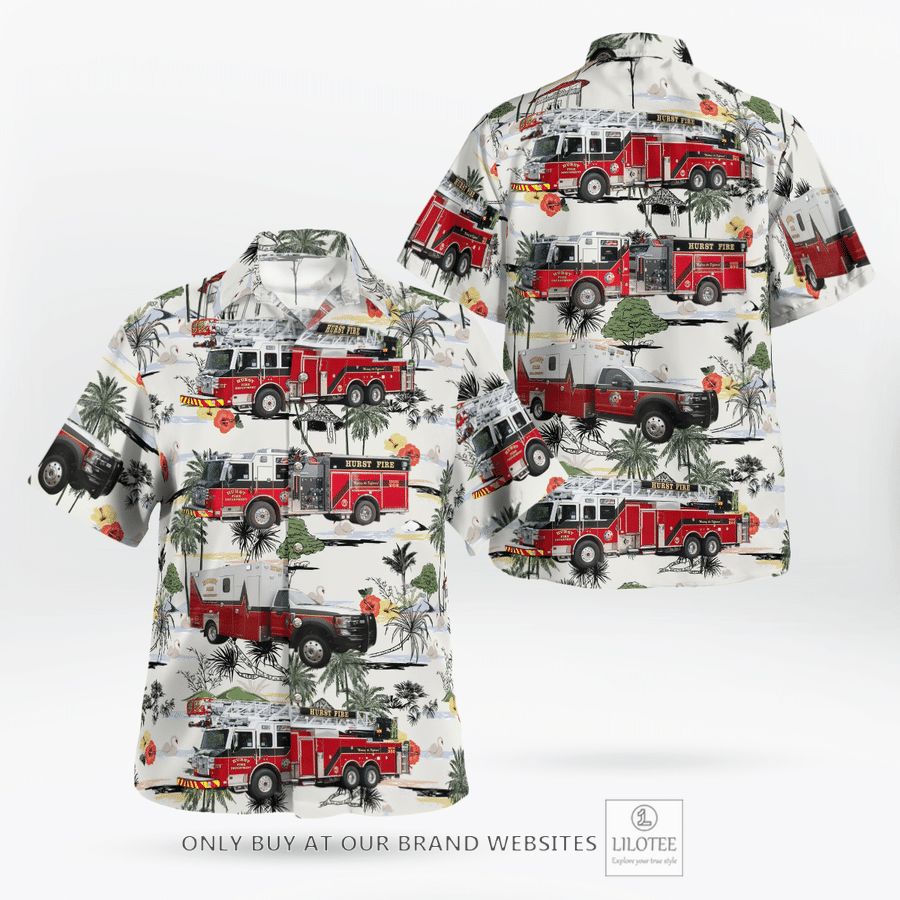 Texas Hurst Fire Department Hawaiian Shirt 16