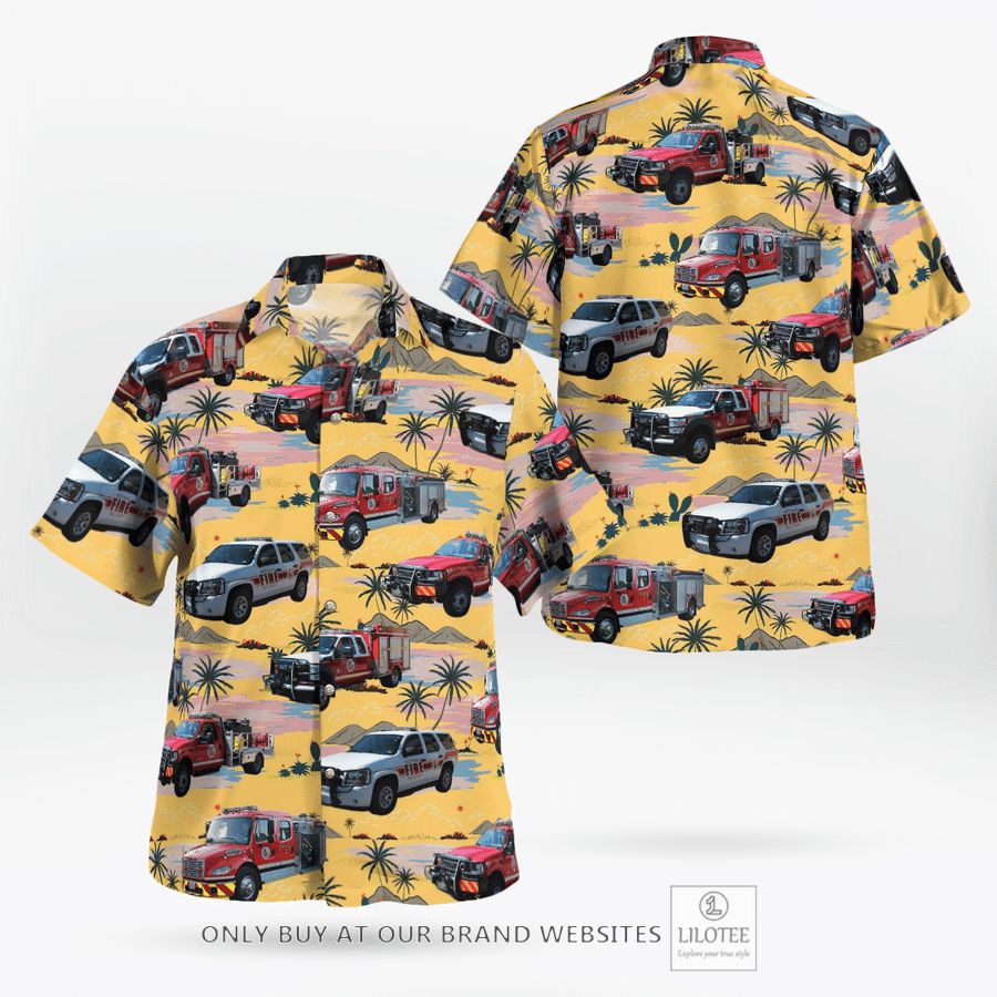 Alternative view of Texas, Southwest Bell County Fire Department Hawaiian Shirt