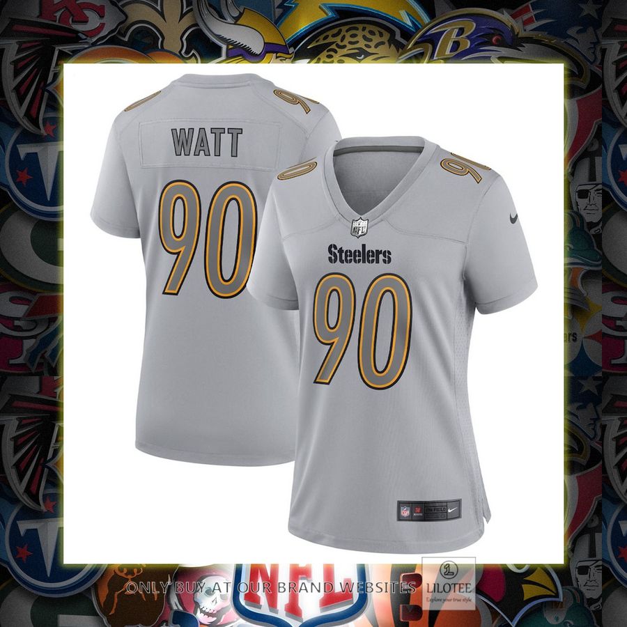 Tj Watt Pittsburgh Steelers Nike Womens Atmosphere Fashion Game Gray Football Jersey 9