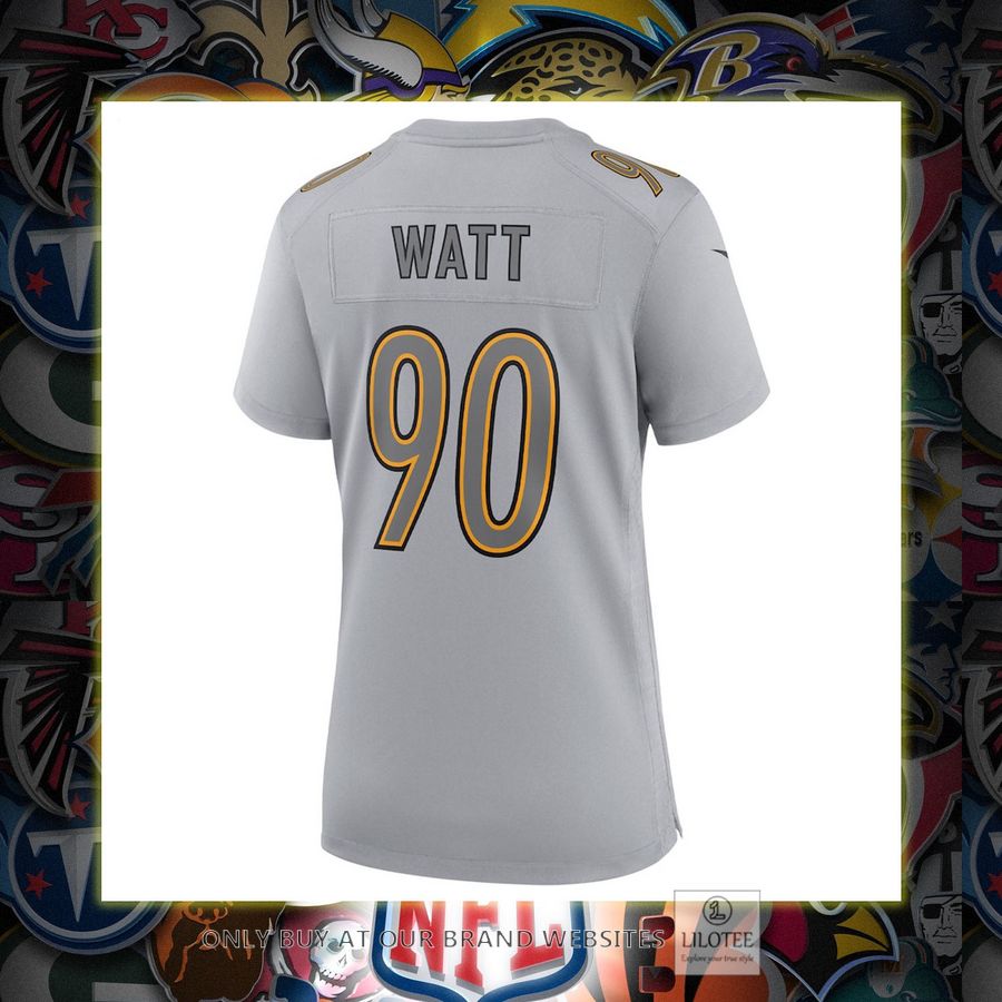 Tj Watt Pittsburgh Steelers Nike Womens Atmosphere Fashion Game Gray Football Jersey 5