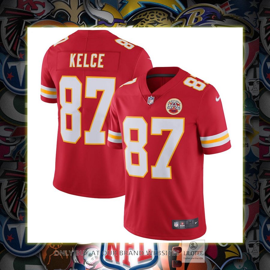 Travis Kelce Kansas City Chiefs Nike Vapor Untouchable Red Football Jersey 2