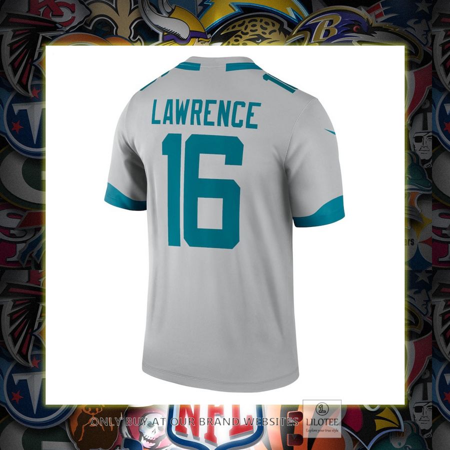 Trevor Lawrence Jacksonville Jaguars Nike Inverted Legend Silver Football Jersey 3